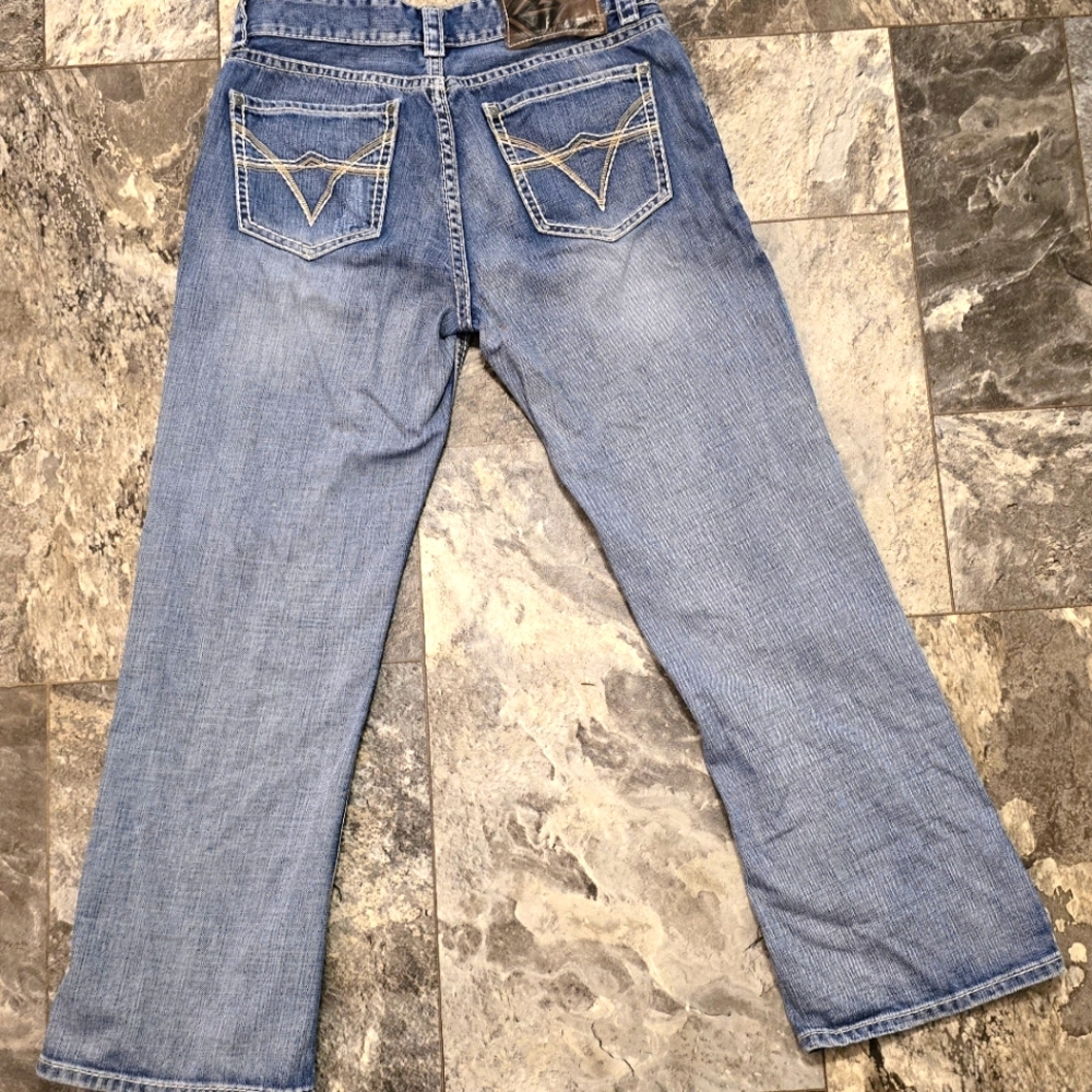 Rock & Roll Denim. Mens Double Barrel Boot Cut Jean. Size 32x30. Excellent Cond.